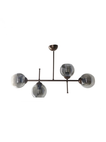 Güneş Bronz 4'lü Füme Camlı Avize