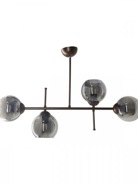 Güneş Bronz 4'lü Füme Camlı Avize