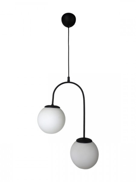 Joker Siyah 2'li Beyaz Camlı Avize