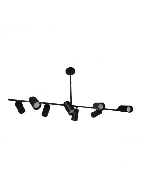 Lüks Spot Ahtapot Siyah 8'li Avize