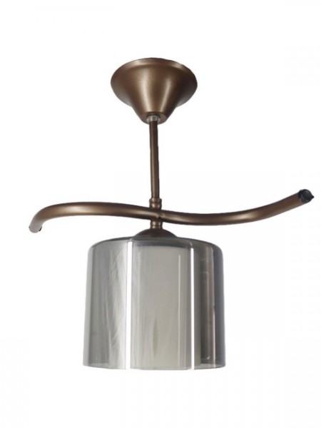 Fuji Bronz Tekli Füme + Beyaz Camlı Avize