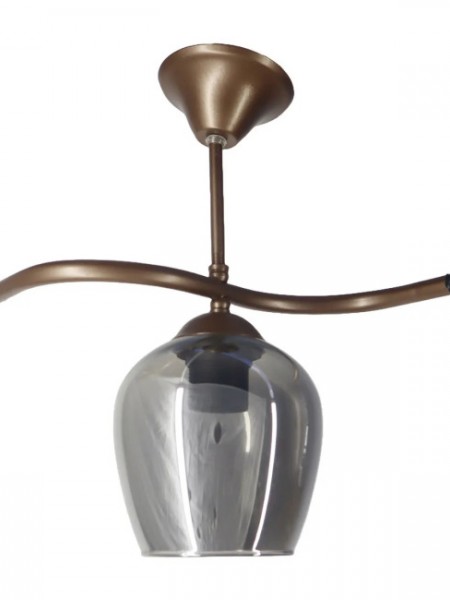 Fuji Bronz Tekli Füme Camlı Avize