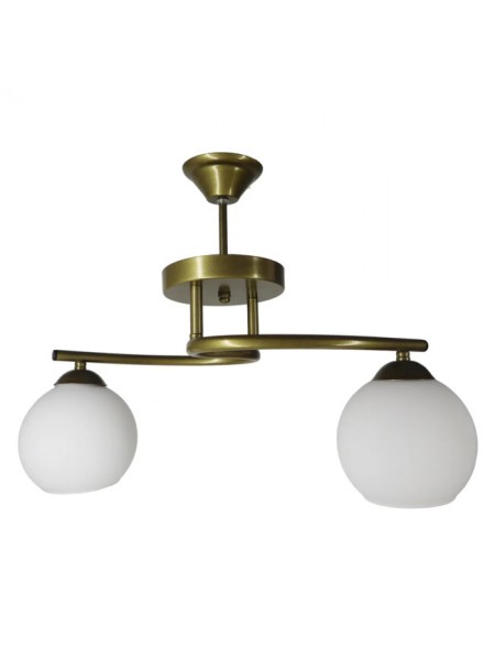 Fuji Eskitme 2'li Beyaz Camlı Avize