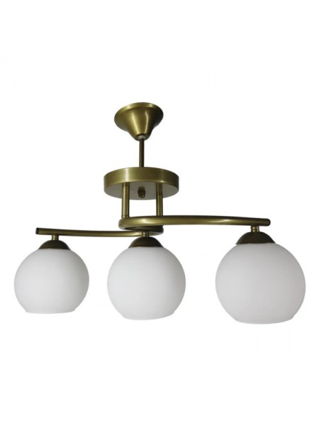 Fuji Eskitme 3'lü Beyaz Camlı Avize