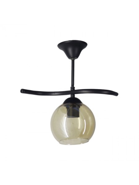 Fuji Siyah Tekli Bal Camlı Avize