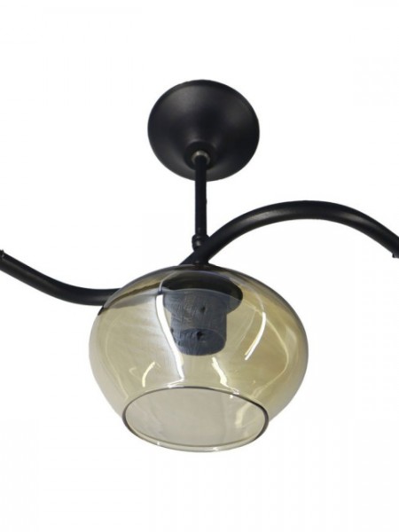 Fuji Siyah Tekli Bal Yatsı Camlı Avize