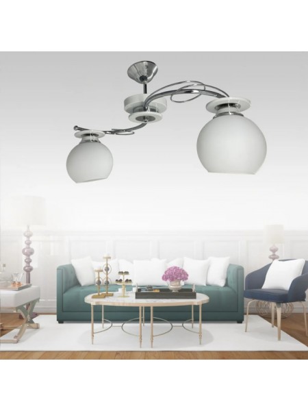 İlay Beyaz 2'li Beyaz Camlı Avize