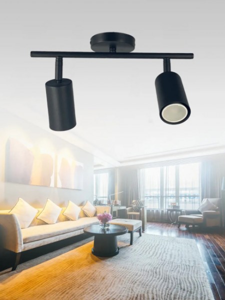 Lüks Spot Siyah 2'li Avize