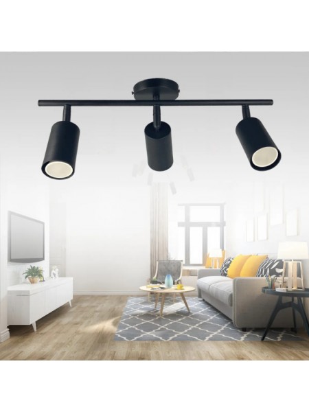 Lüks Spot Siyah 3'lü Avize