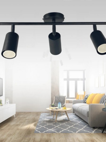 Lüks Spot Siyah 3'lü Avize