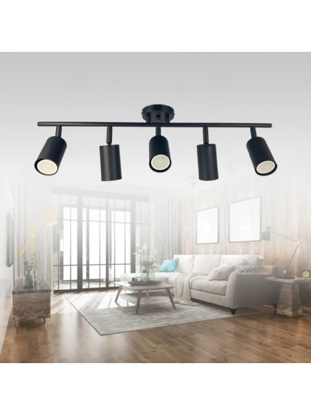 Lüks Spot Siyah 5'li Avize