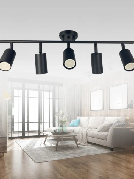 Lüks Spot Siyah 5'li Avize