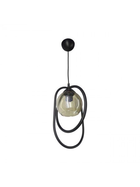 Olimpiyat Siyah Tekli Bal Camlı Avize